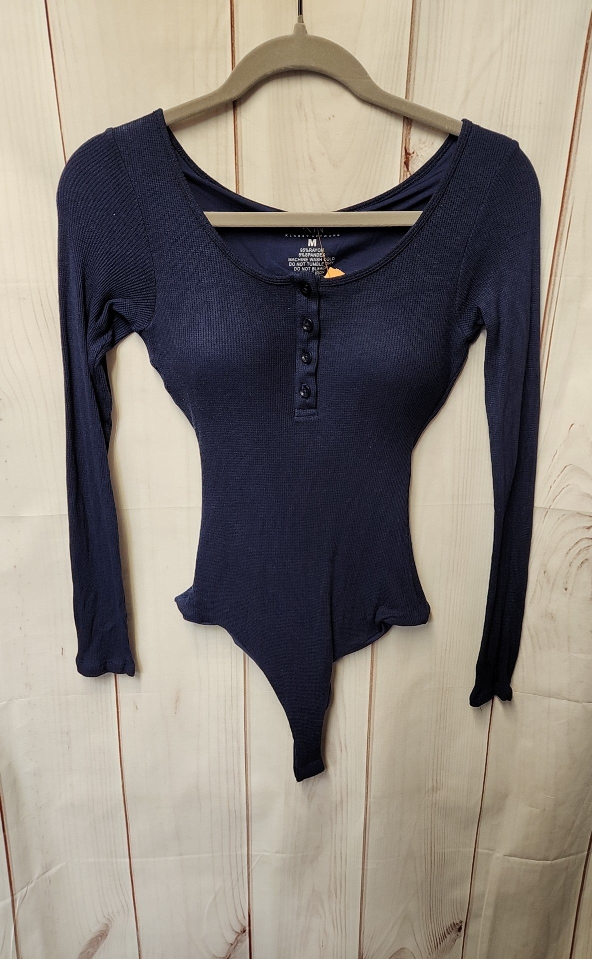 Klassy Network Women's Size M Navy Bodysuit