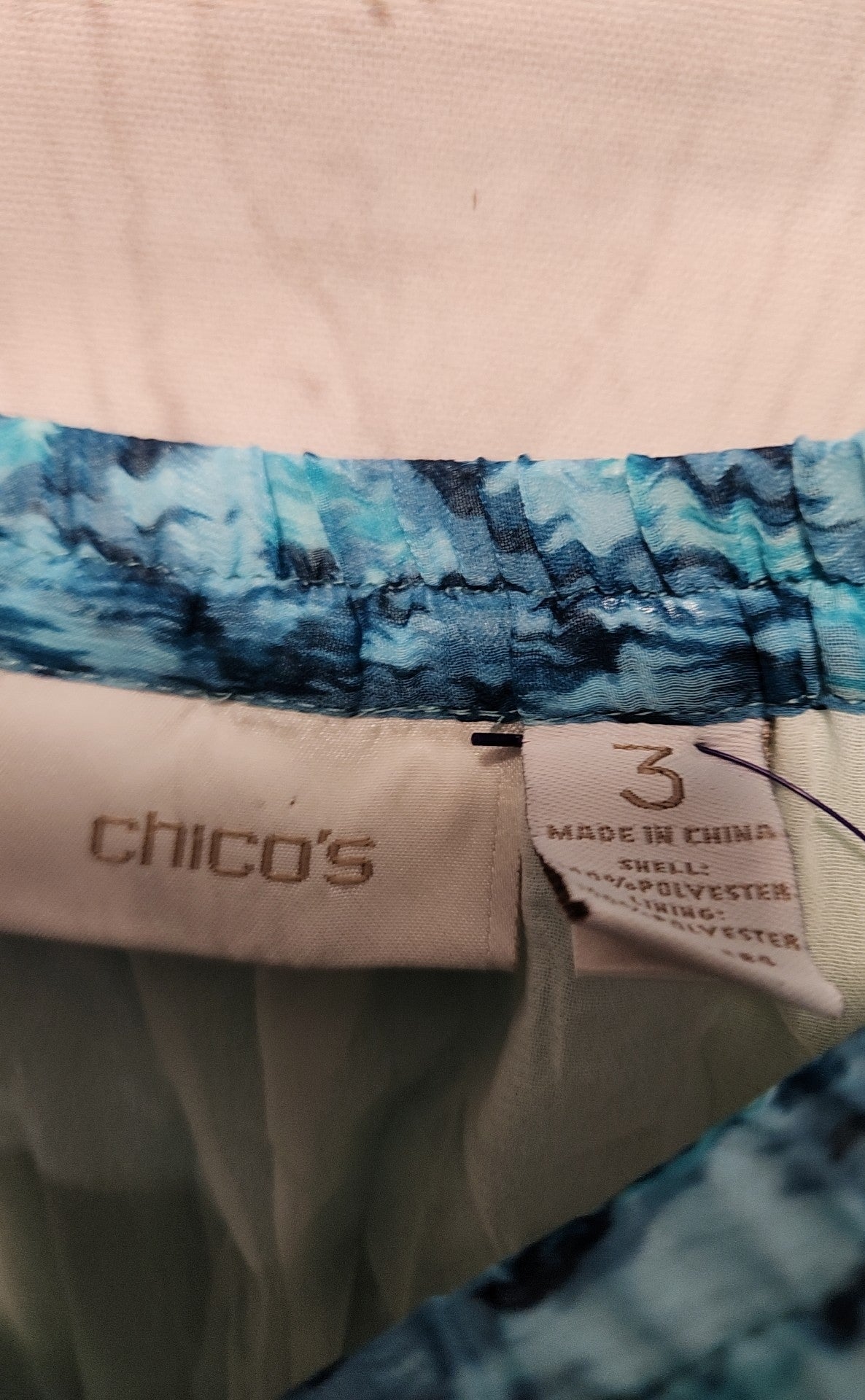 Chico's Women's Size 3 = US XL Blue & Green Skirt