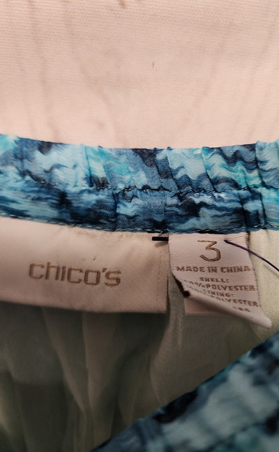 Chico's Women's Size 3 = US XL Blue & Green Skirt