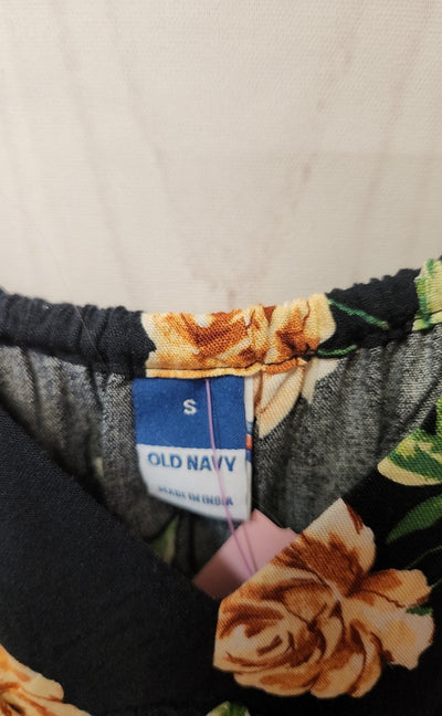 Old Navy Women's Size S Black Floral Dress