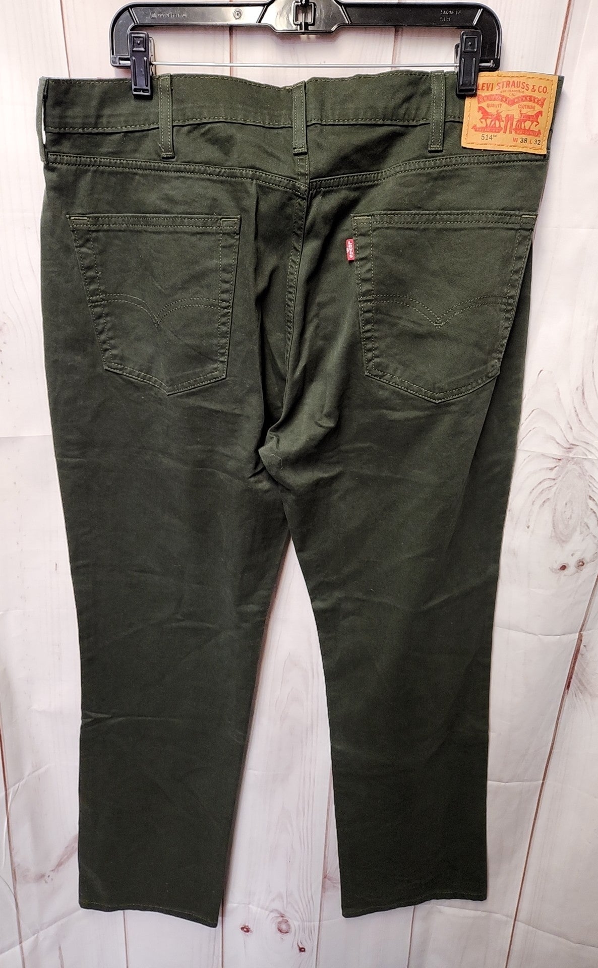 NWT Levis Men's Size 38x32 Green Pants 514 Straight