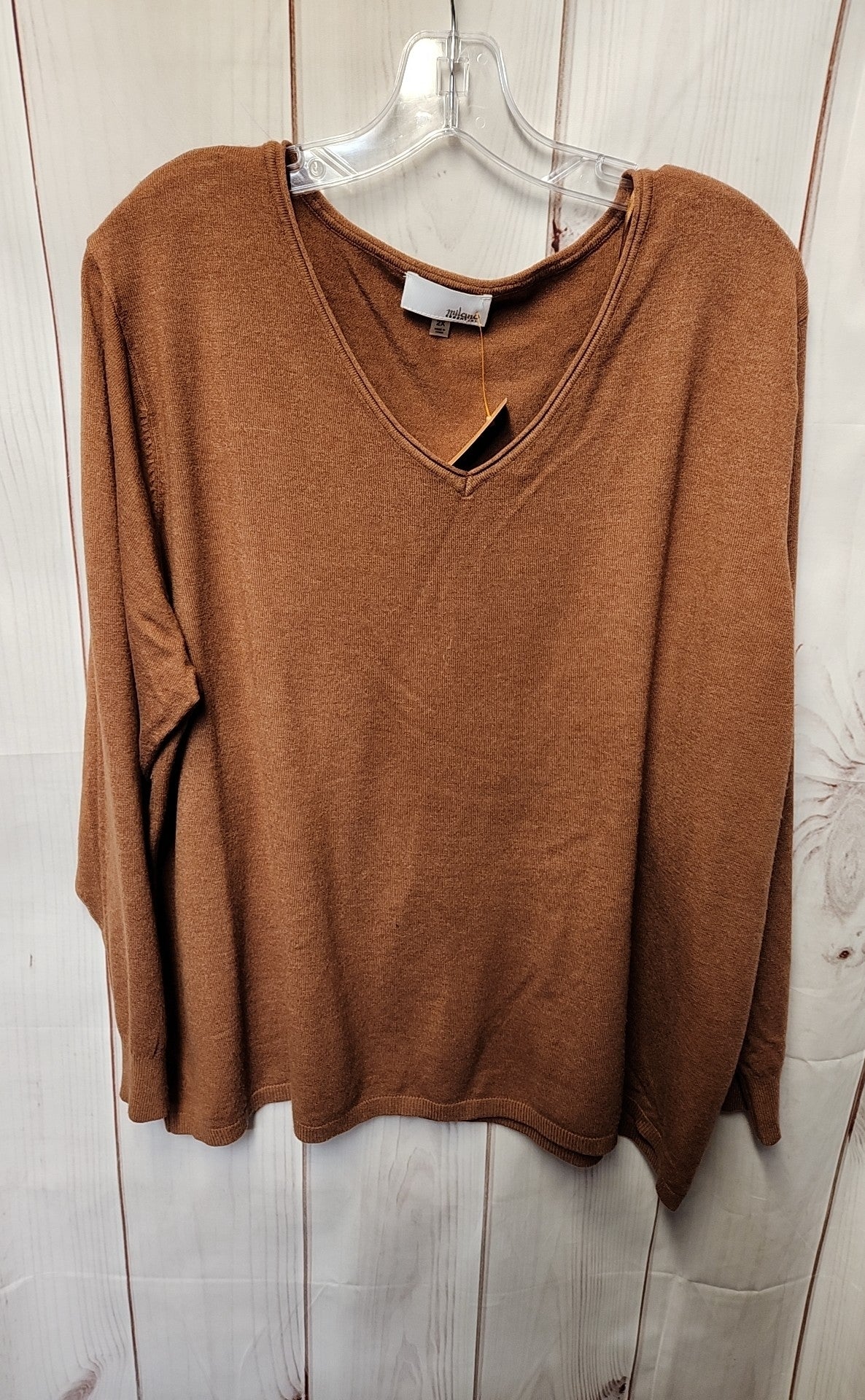 Milano Women's Size 2X Brown Sweater