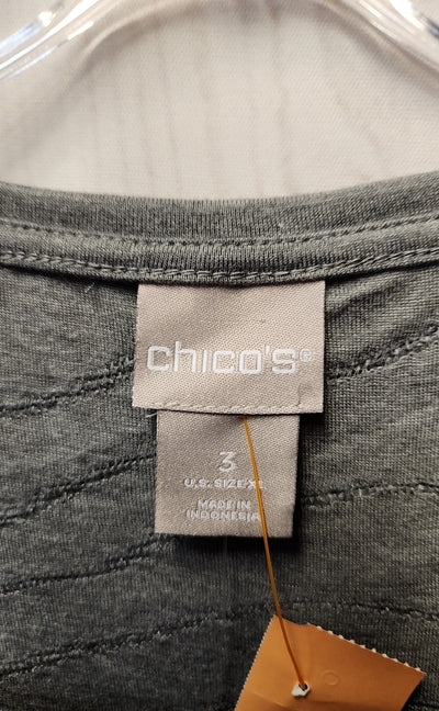 Chico's Women's Size 3 = US XL Gray Long Sleeve Top