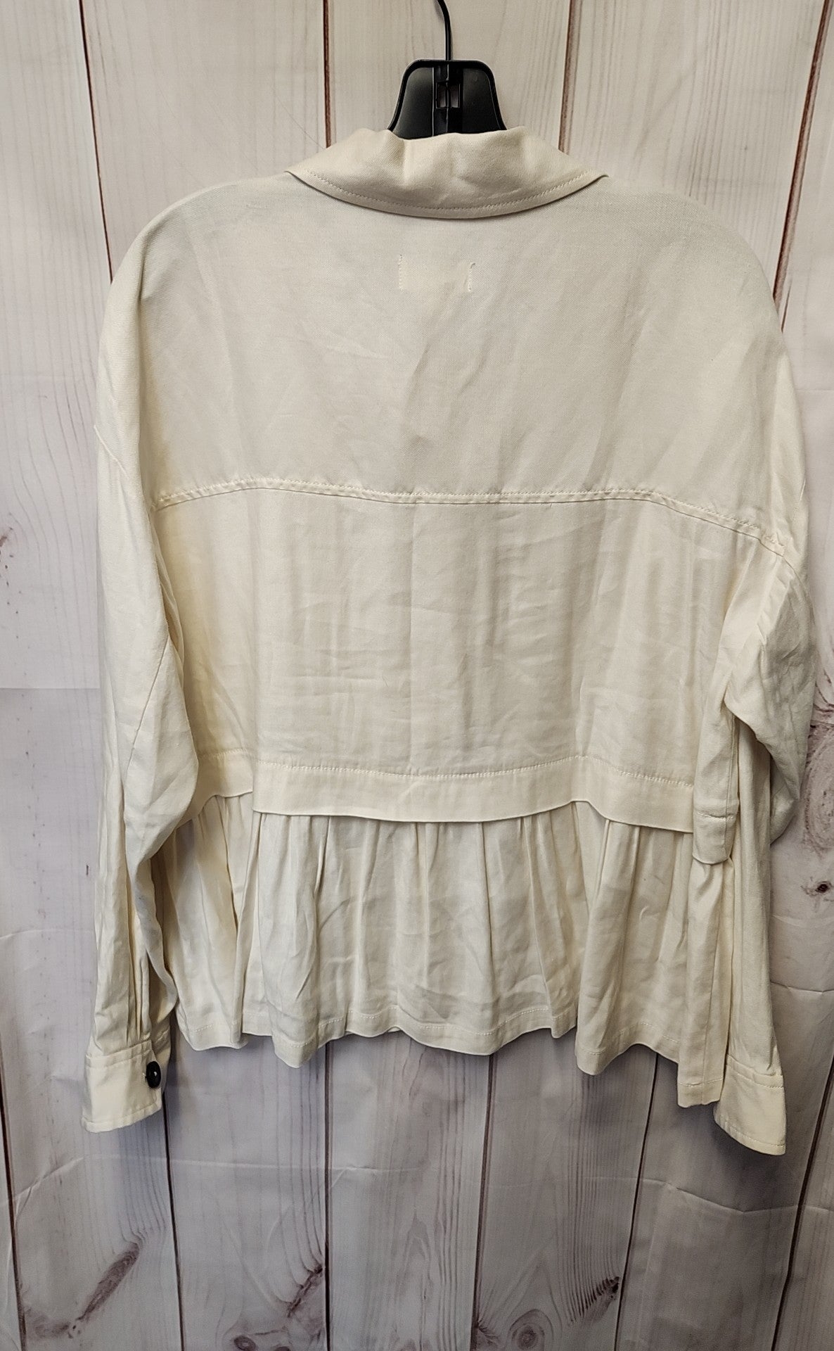 Maeve Anthropologie Women's Size L White Long Sleeve Top