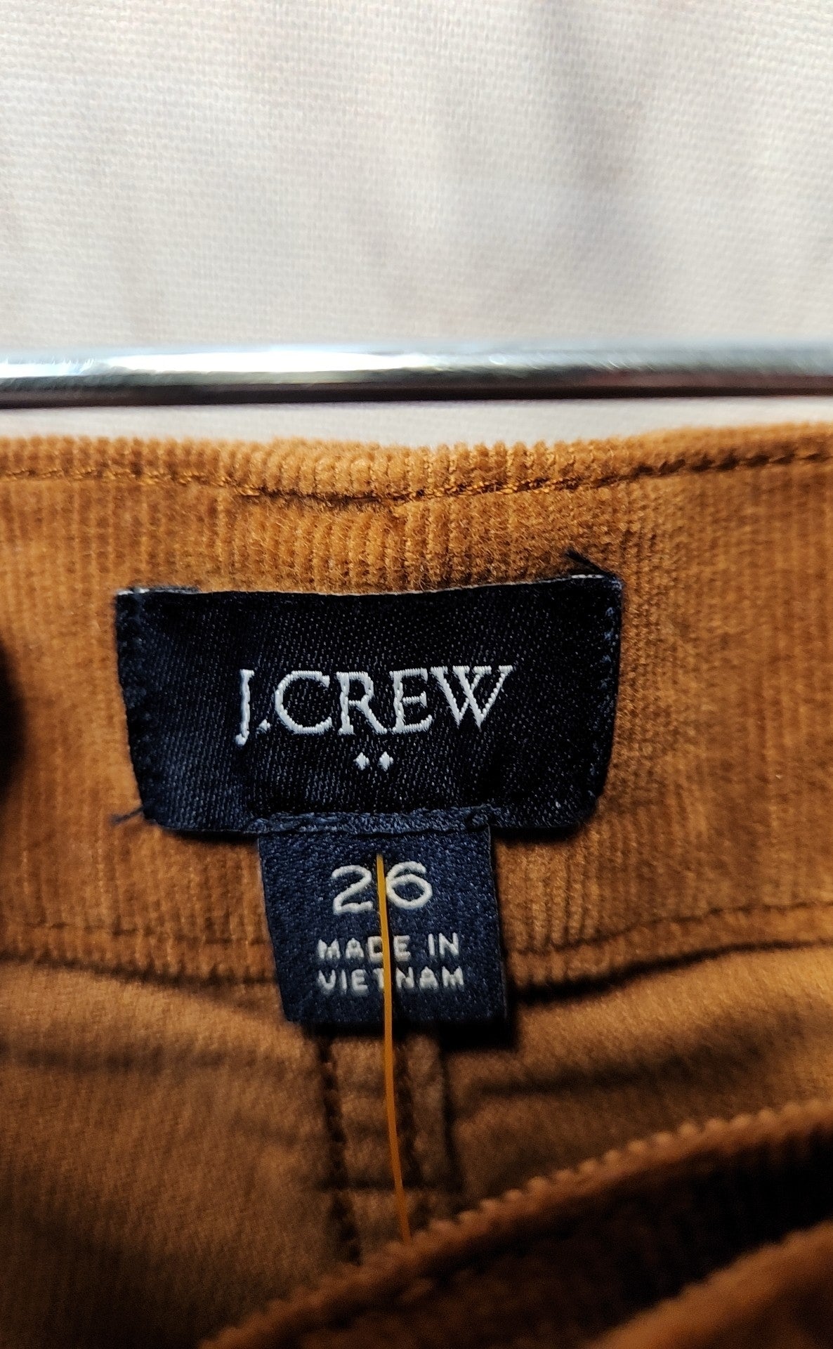 J Crew Women's Size 26 (1-2) Tan Corduroy Pants