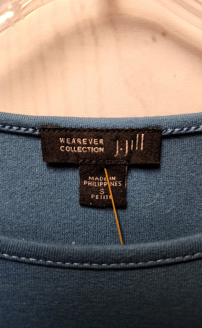 J Jill Wearever Collection  Women's Size S Petite Teal Long Sleeve Top