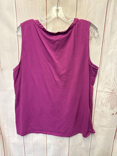 Jones New York Women's Size XL Purple Sleeveless Top