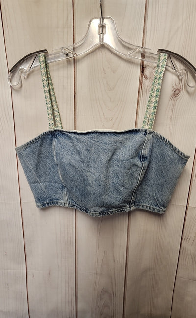 Zara Women's Size L Blue Sleeveless Top
