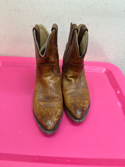 Frye Women's Size 7 Tan Leather Cowboy Boots