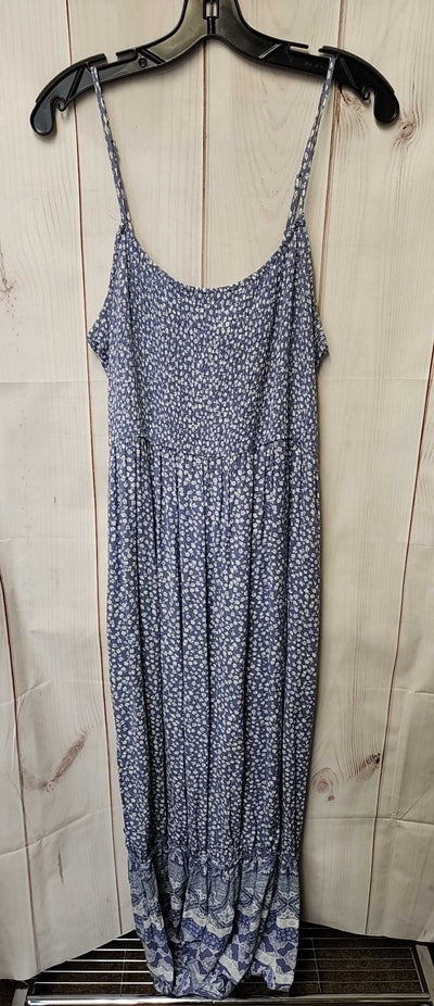 So Women's Size XL Blue Floral Dress