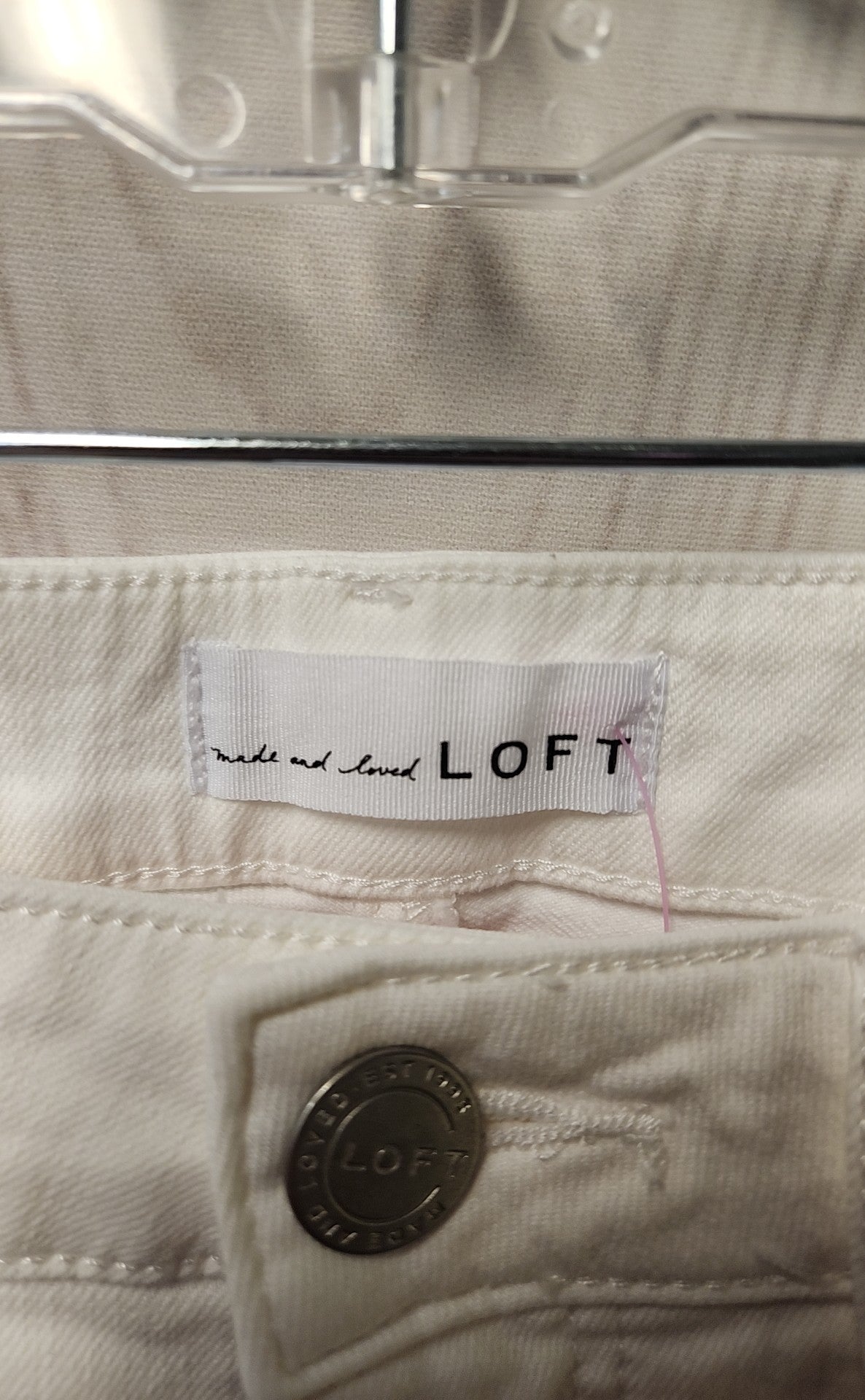 Loft Women's Size 28 (5-6) White Jeans Curvy Skinny
