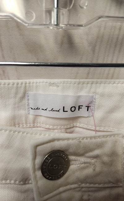 Loft Women's Size 28 (5-6) White Jeans Curvy Skinny