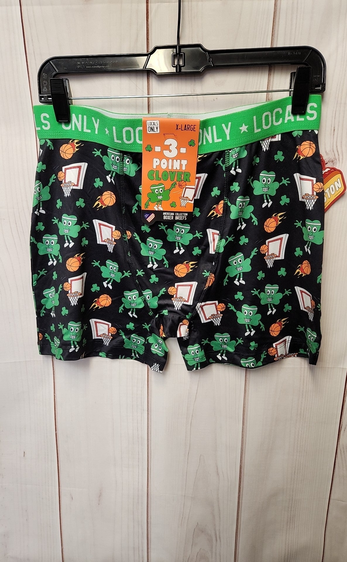 NWT Locals Only 3 Point Clover Men's Size XL Black Underwear