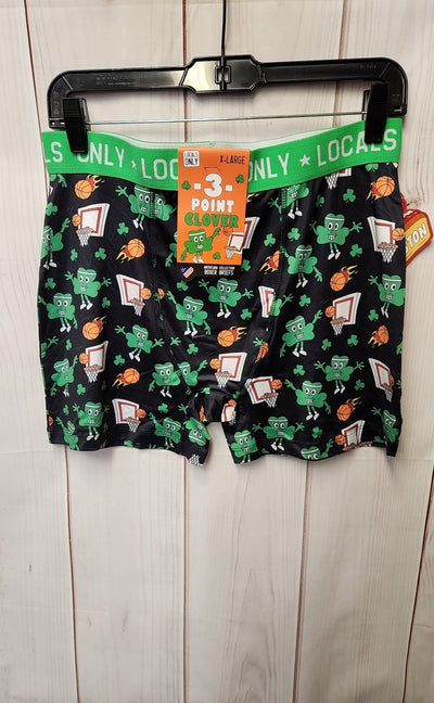 NWT Locals Only 3 Point Clover Men's Size XL Black Underwear