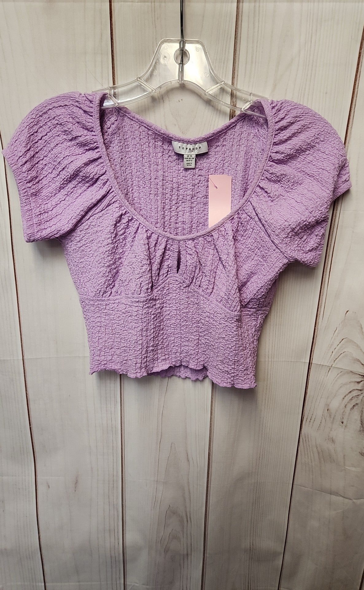 Topshop Women's Size XS Purple Short Sleeve Top