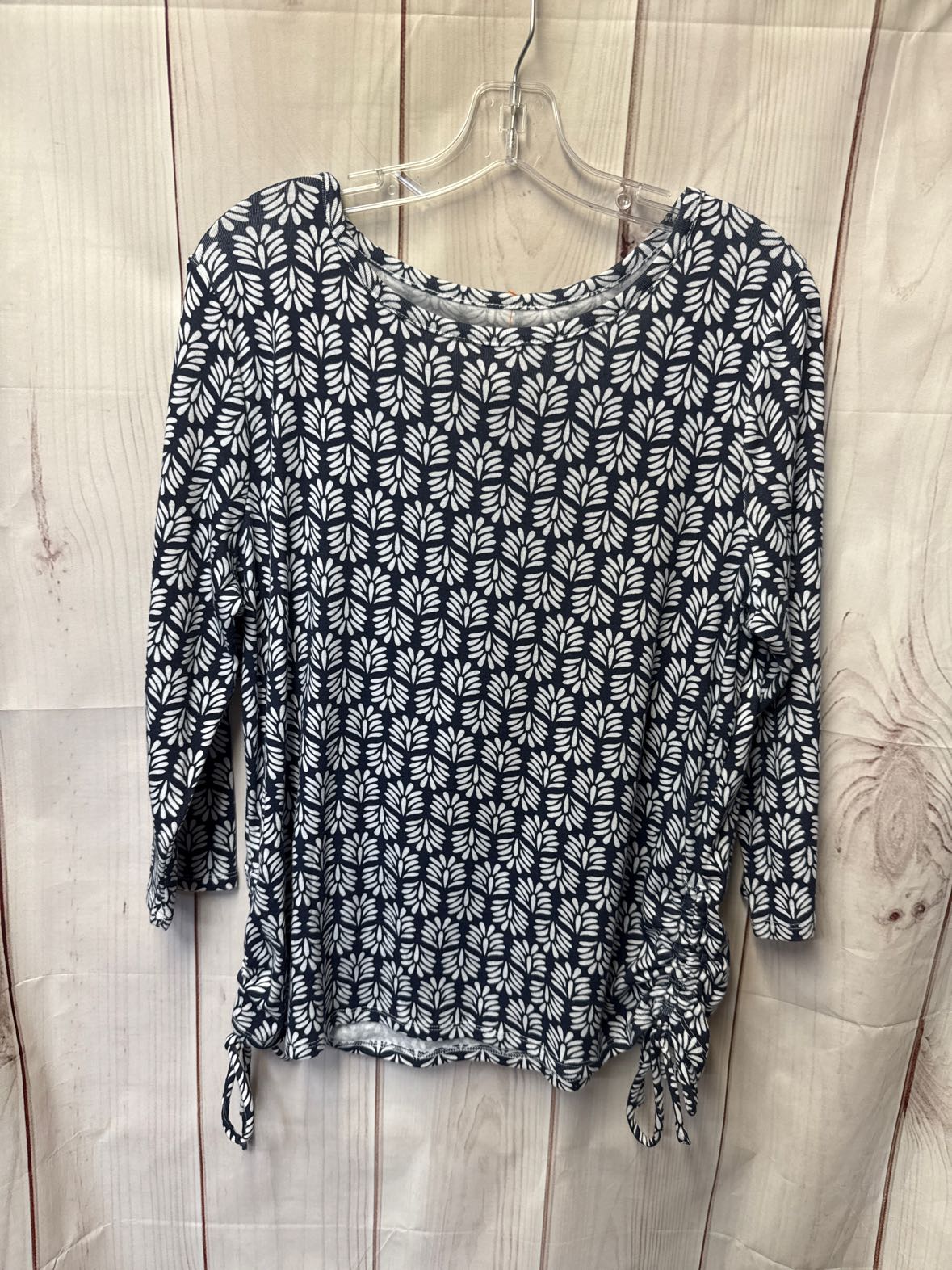 Croft & Barrow Women's Size XL Petite Navy 3/4 Sleeve Top