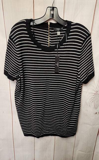 NWT Tahari Women's Size 1X Black Short Sleeve Top