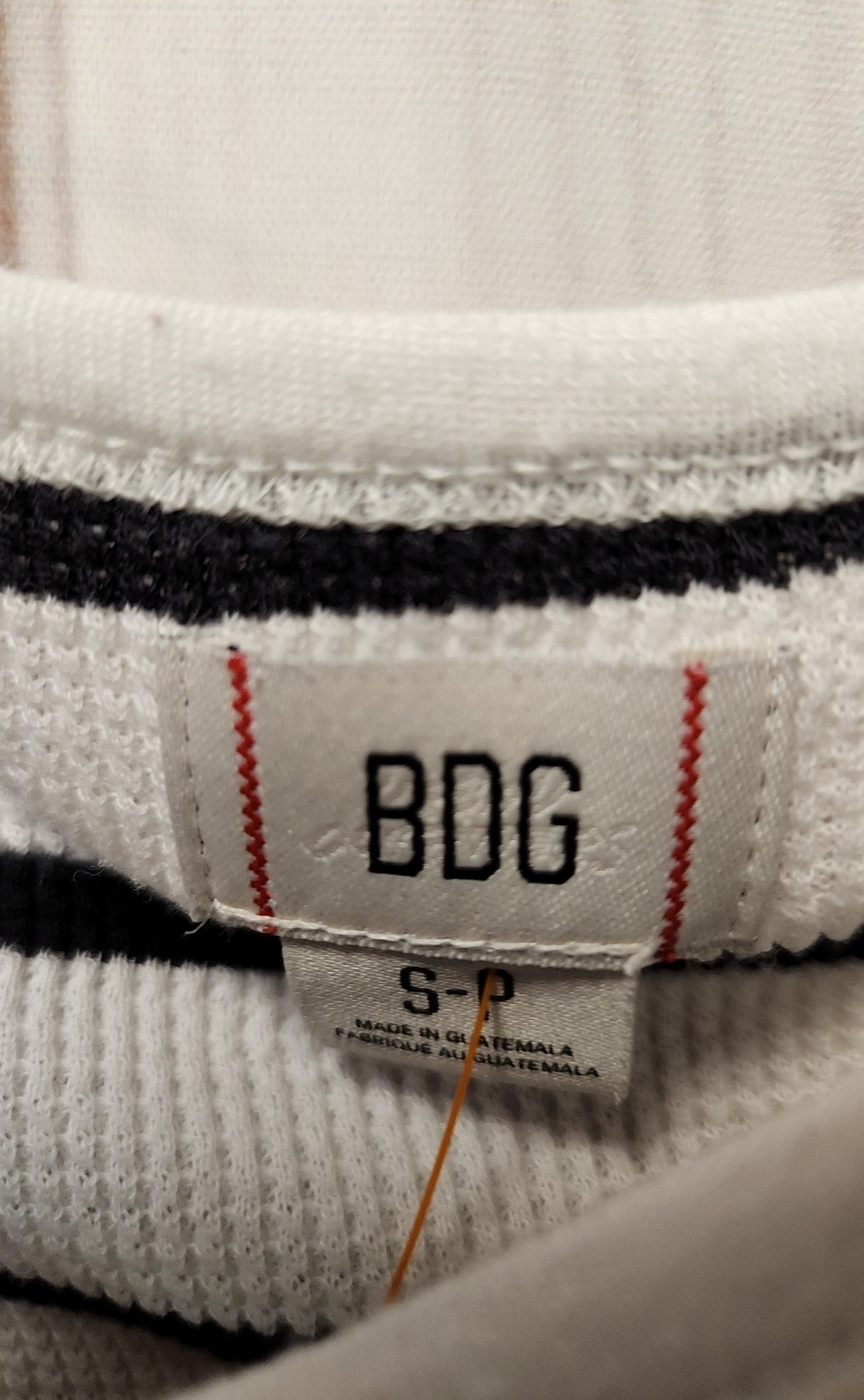 Bdg Women's Size S White & Black Long Sleeve Top