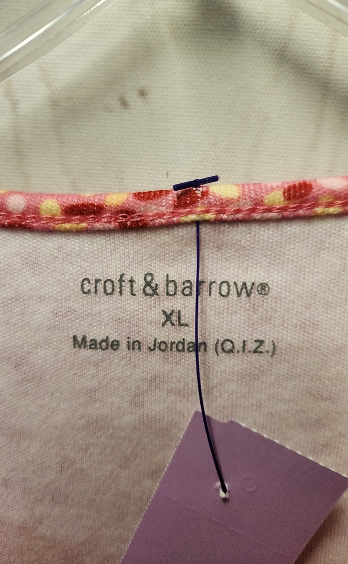 Croft & Barrow Women's Size XL Pink Short Sleeve Top