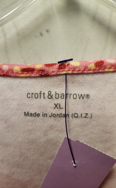 Croft & Barrow Women's Size XL Pink Short Sleeve Top