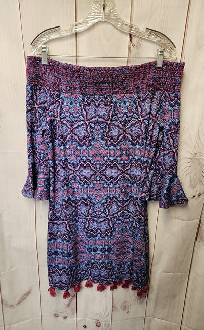 Cabanalife Women's Size M Blue & Pink Dress