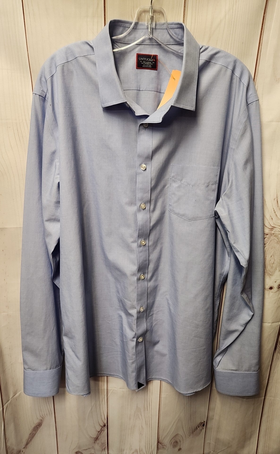 Untuckit Men's Size XXL Blue Shirt