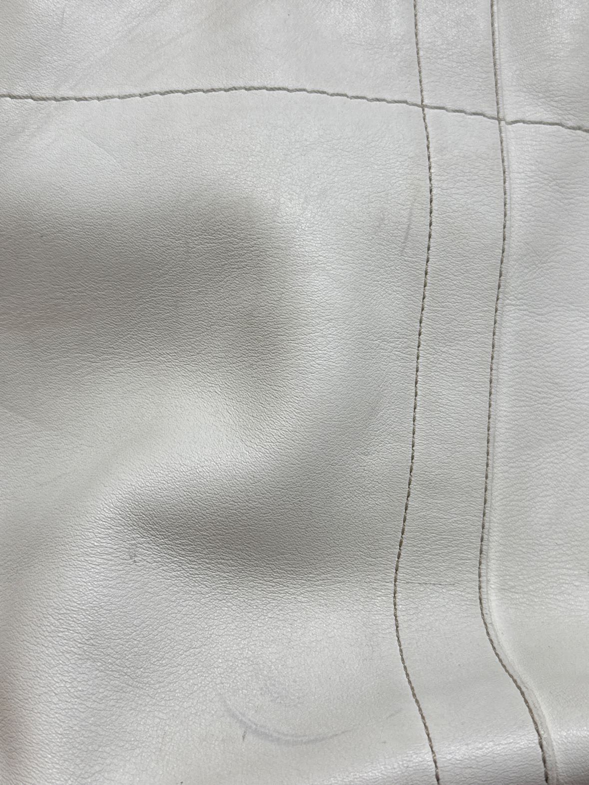 Coach F06468 White Leather Soho Double Front Pocket Shoulder Purse Bag AS IS