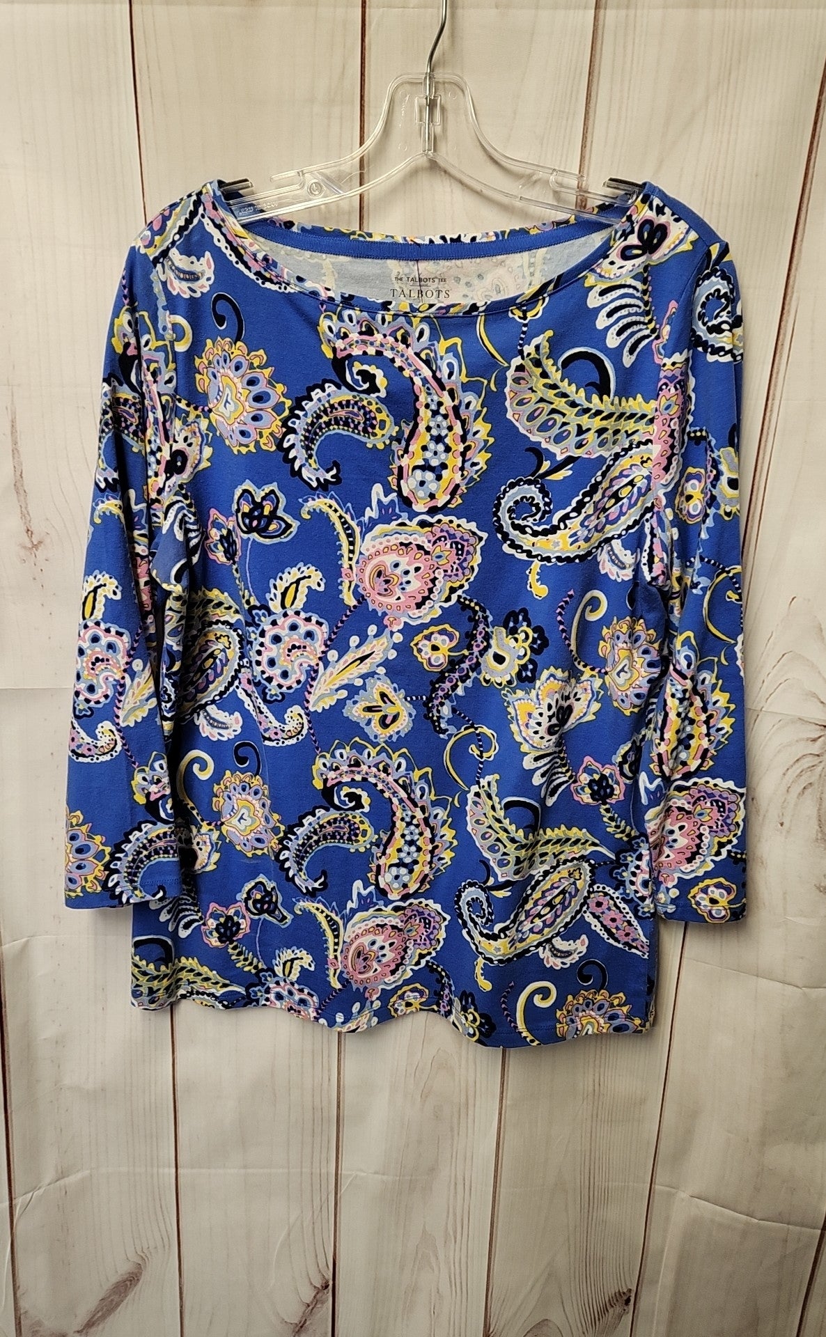 Talbots Women's Size L Blue 3/4 Sleeve Top
