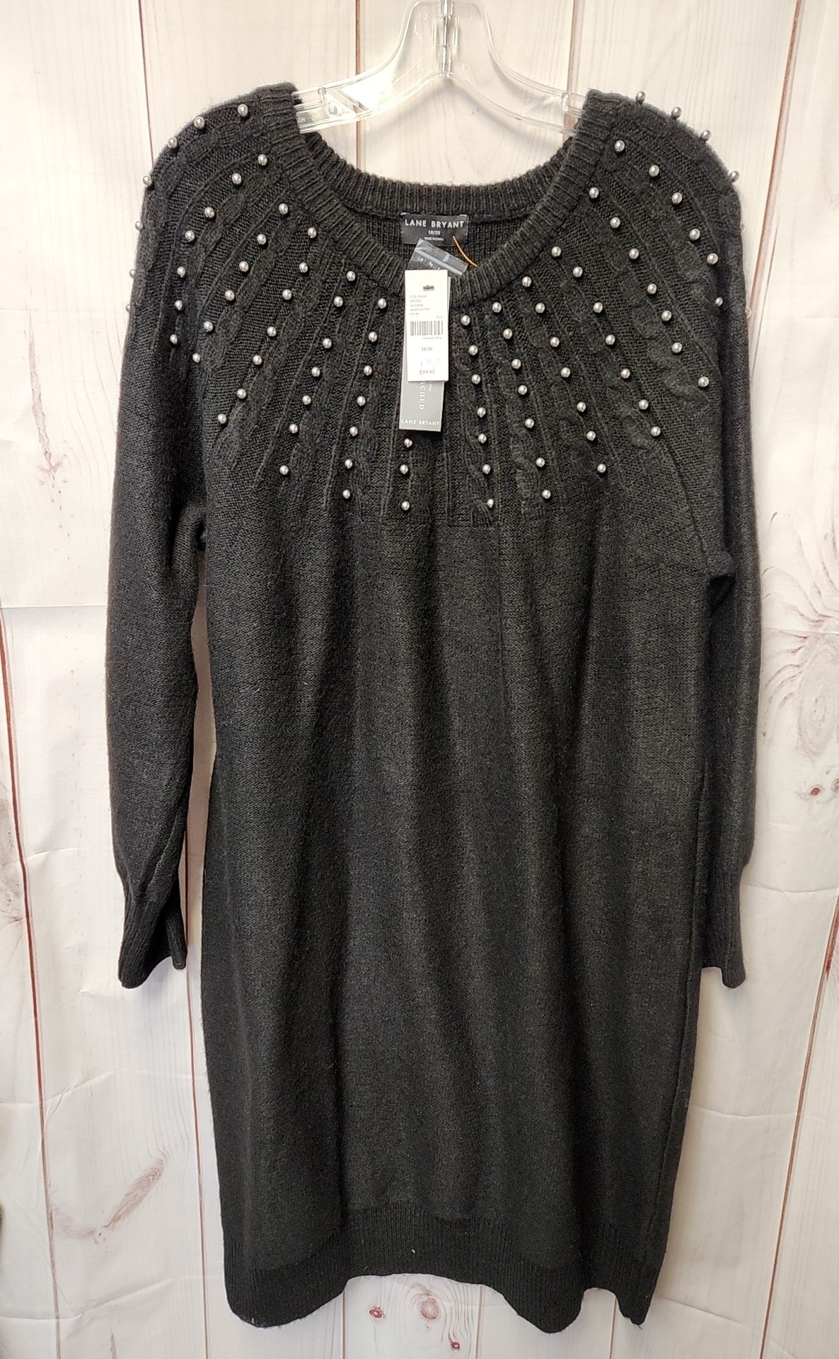 NWT Lane Bryant Women's Size 18/20 Black Knit Dress