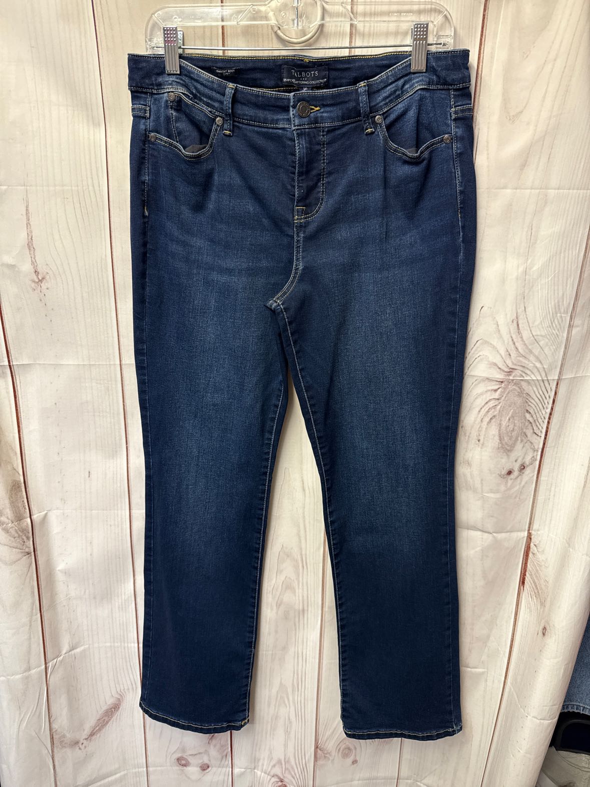 Talbots Women's Size 10 Petite Blue Jeans Curvy Barely Boot