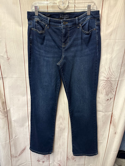 Talbots Women's Size 10 Petite Blue Jeans Curvy Barely Boot