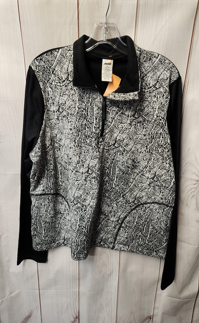 Avia Women's Size XL White & Black Long Sleeve Top