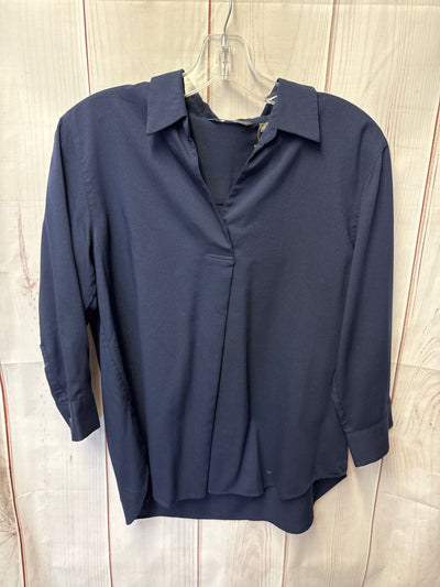 Uniqlo Women's Size S Navy 3/4 Sleeve Top