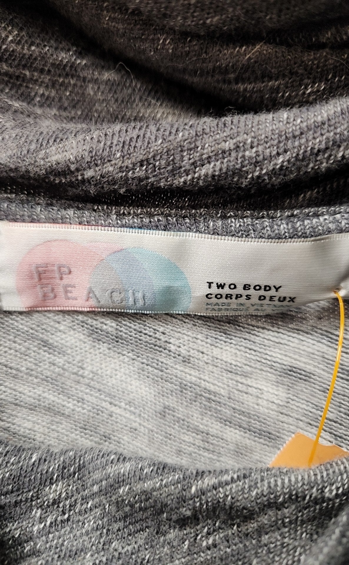 Free People Beach Women's Size One Size Gray Two Body Corps Deux Long Sleeve Top