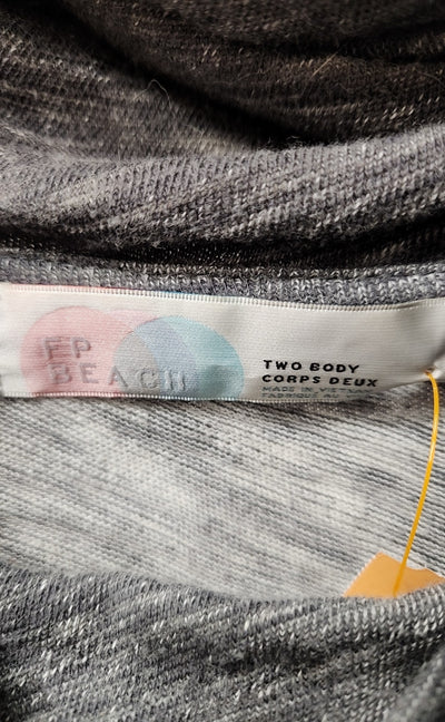 Free People Beach Women's Size One Size Gray Two Body Corps Deux Long Sleeve Top