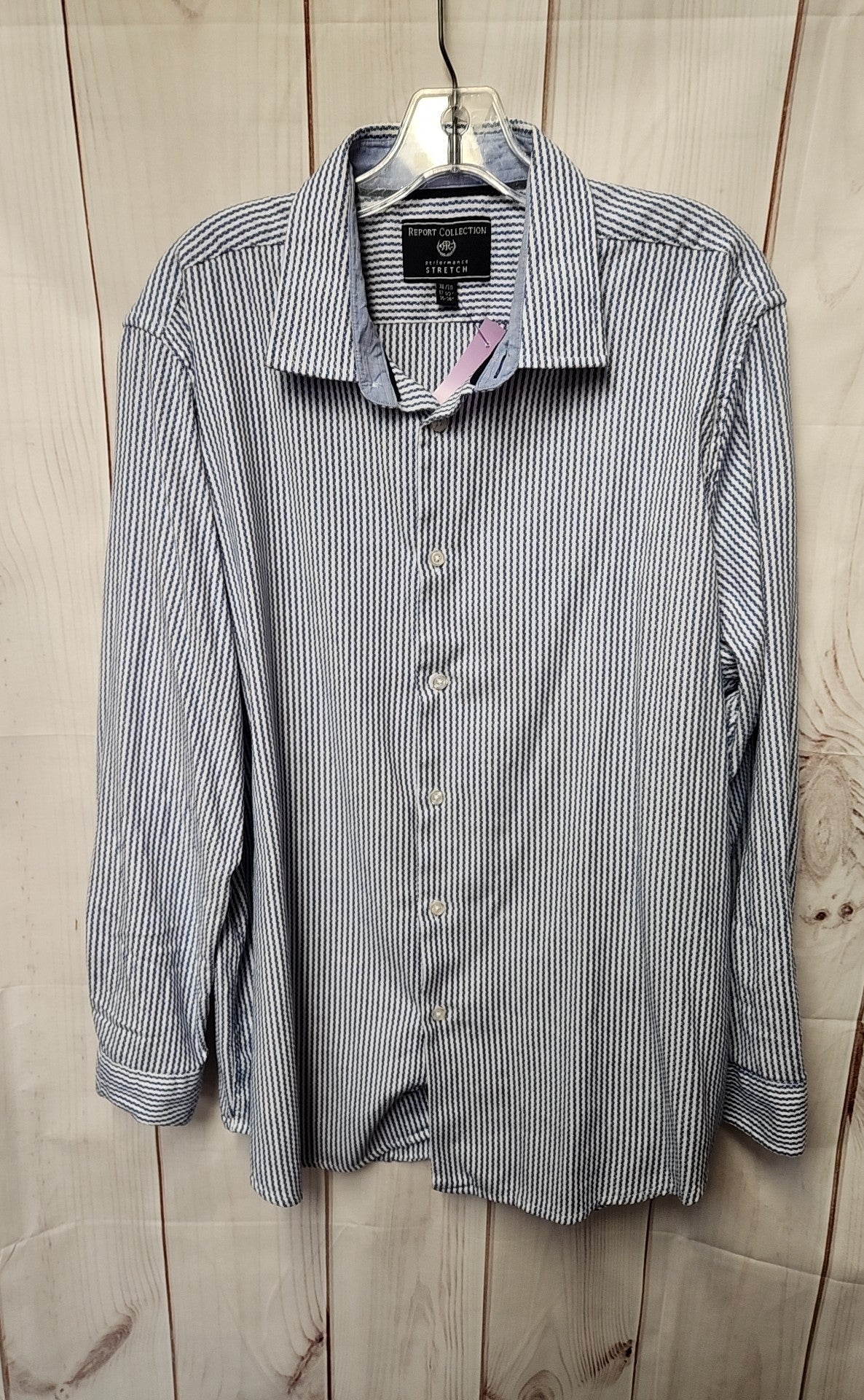 Report Collection Men's Size XL Blue Shirt