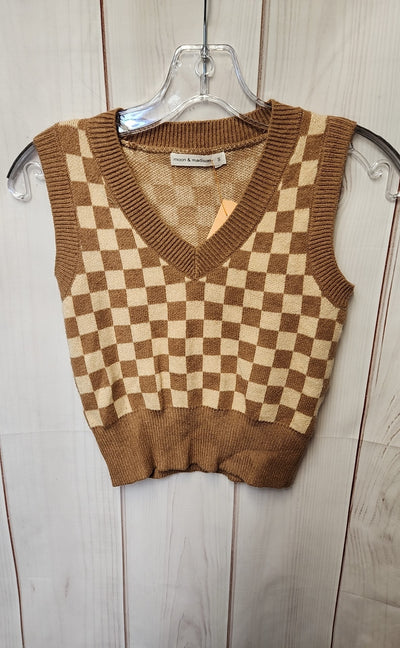 Moon & Madison Women's Size S Brown Sleeveless Top