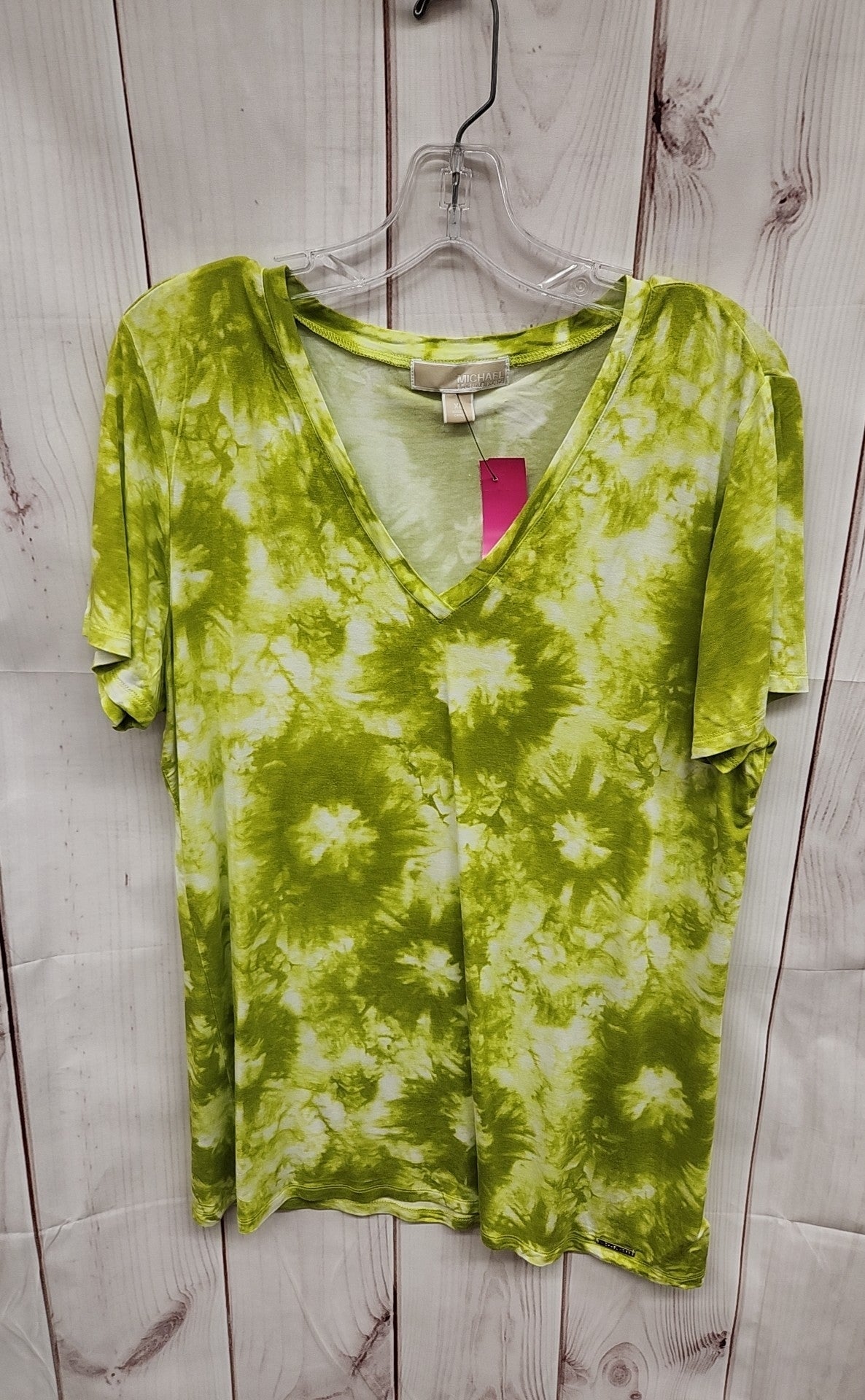 Michael Kors Women's Size XL Green Short Sleeve Top