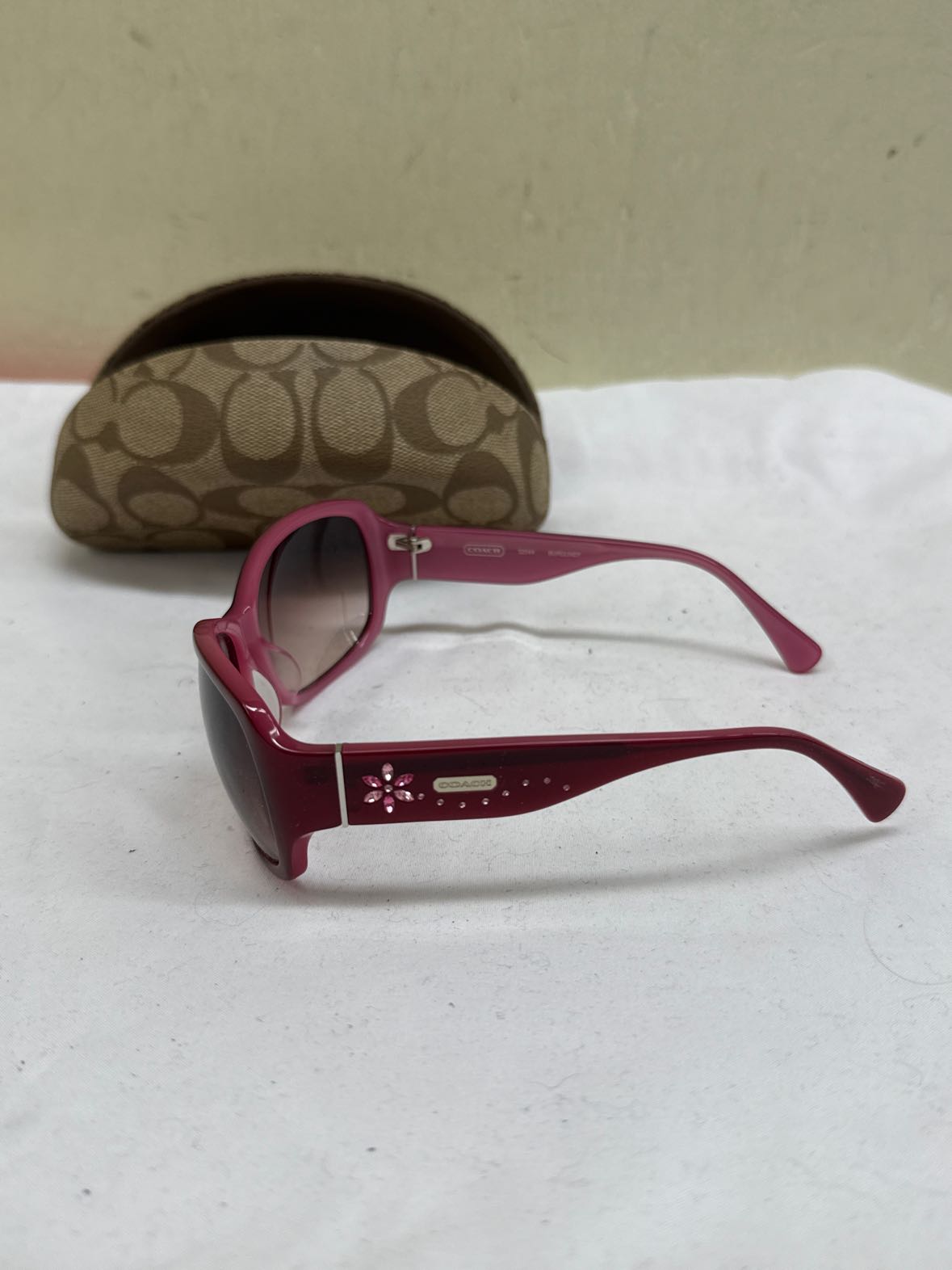 Coach Maroon Floral Sunglasses S2044 WITH CASE