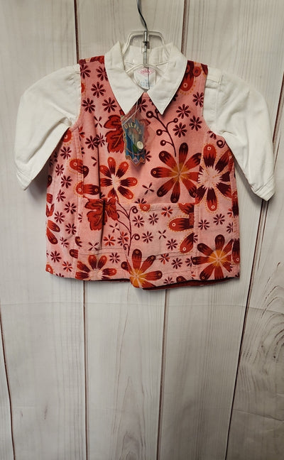 NWT Olilily Girl's Size 62 = US 3-6 Months Red Dress Set