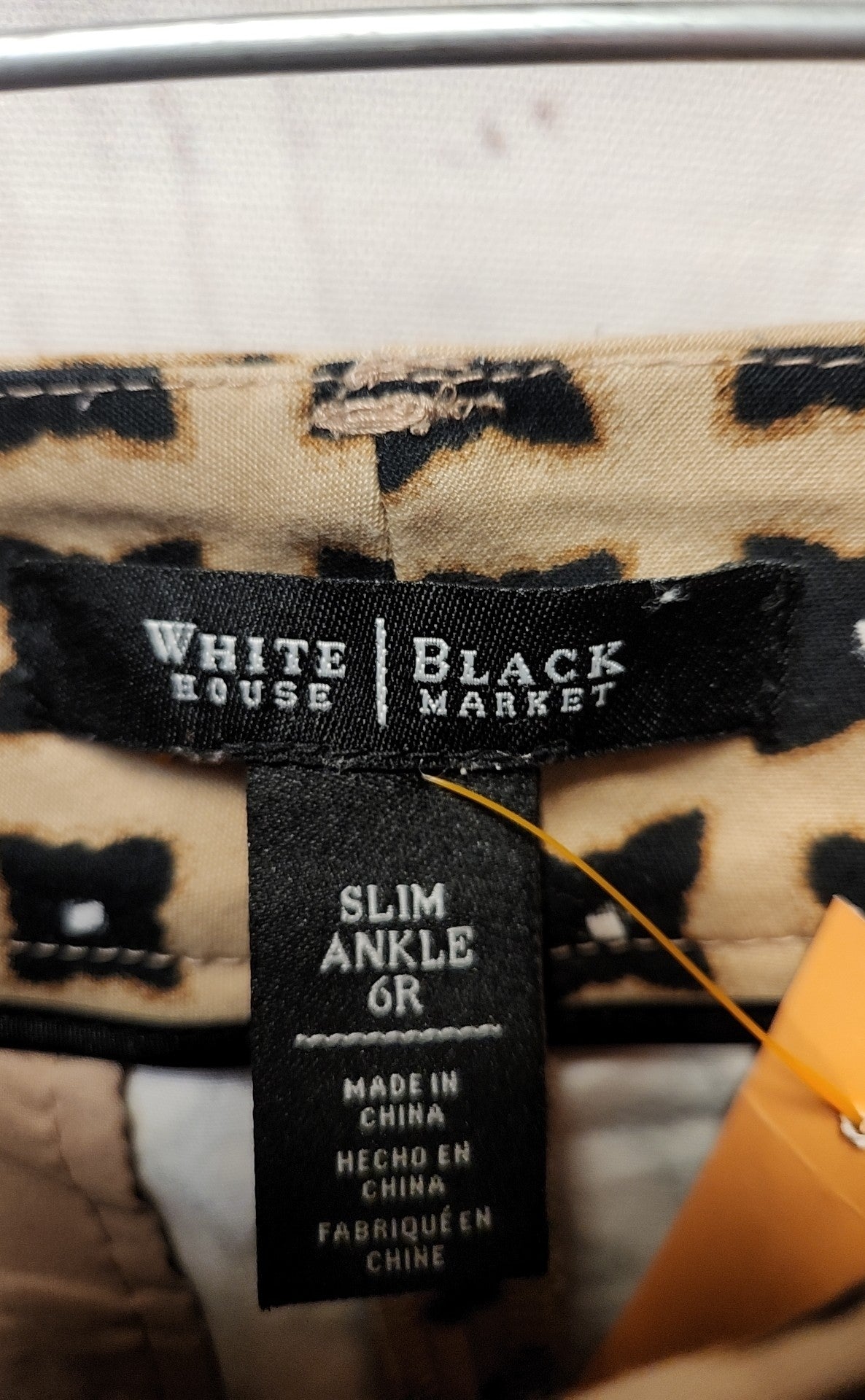 White House Black Market Women's Size 6 Black & Beige Pants Slim Ankle