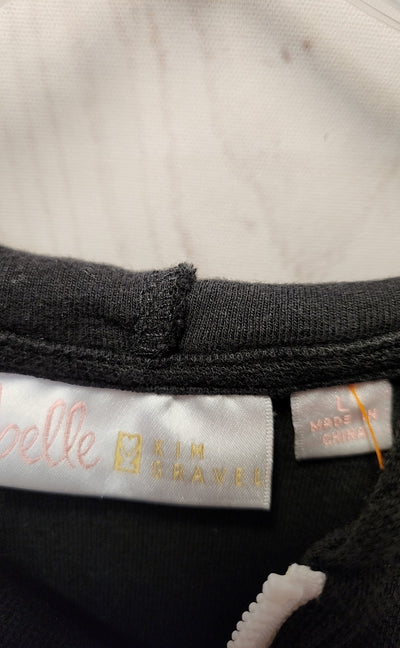Belle by Kim Gravel Women's Size L Black Full Zip Hooded Sweatshirt