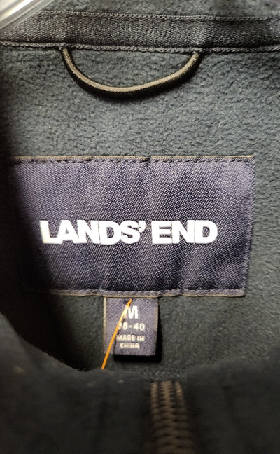 Lands End Men's Size M Navy Full Zip Sweatshirt