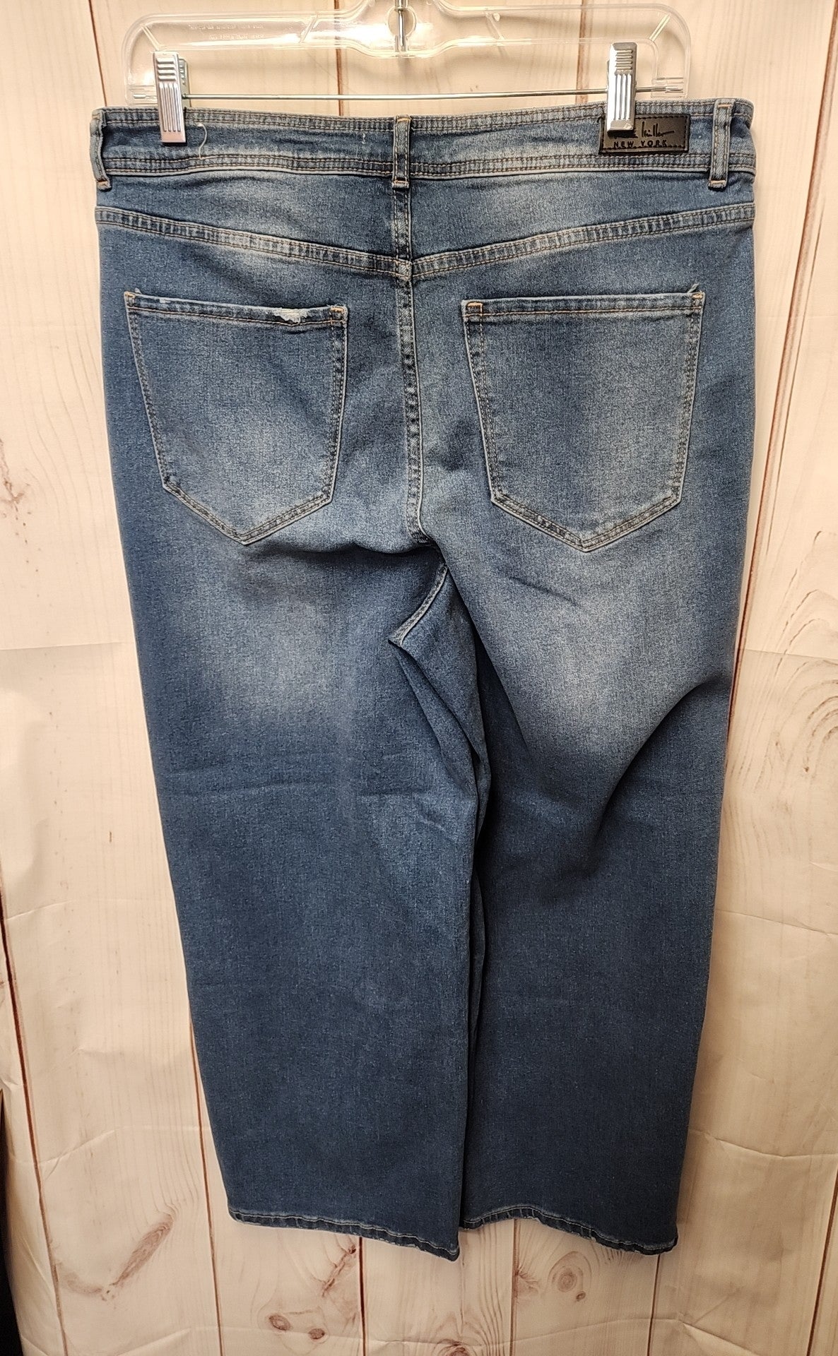 Nicole Miller Women's Size 31 (11-12) Blue Jeans Soho High Rise Wide Leg Crop