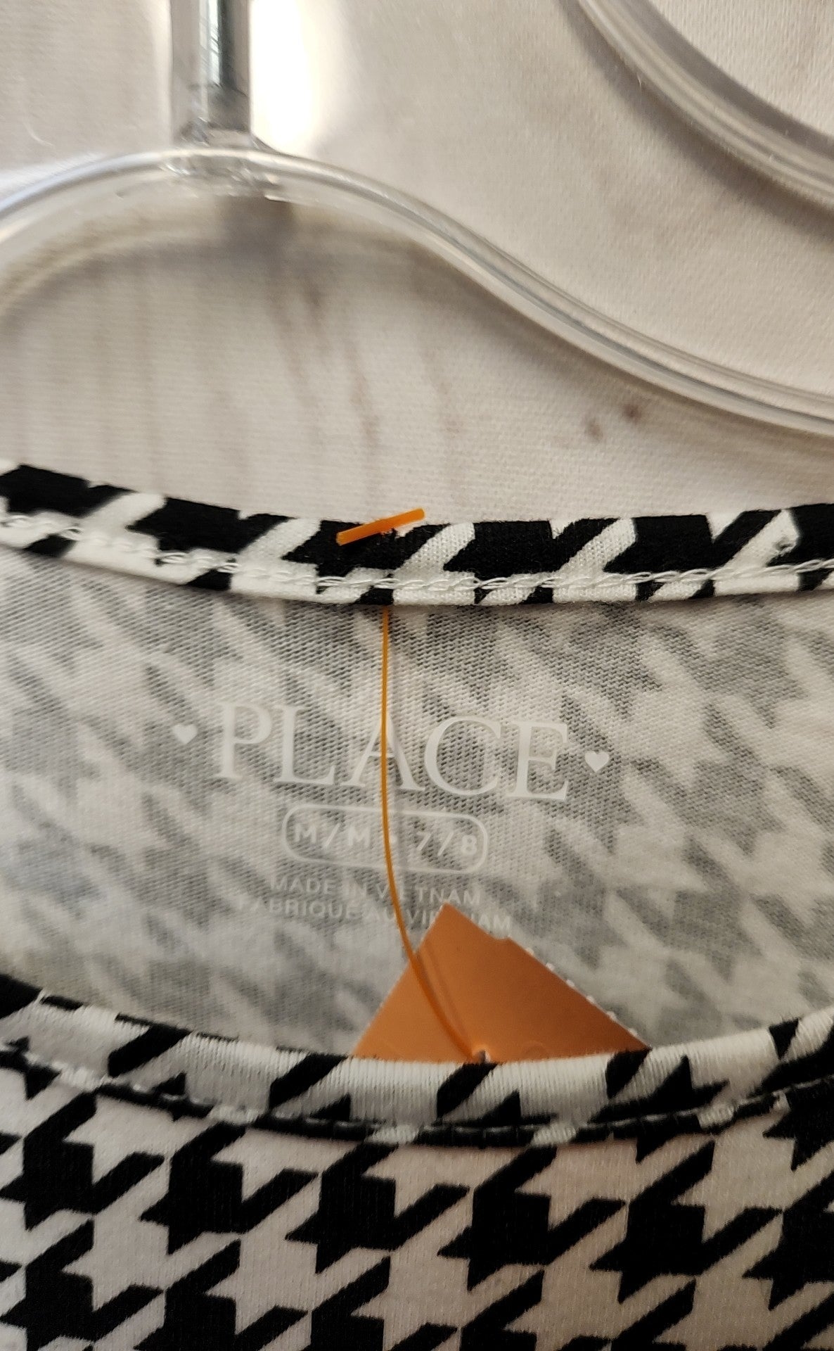 NWT Place Girl's Size 7/8 White & Black Dress