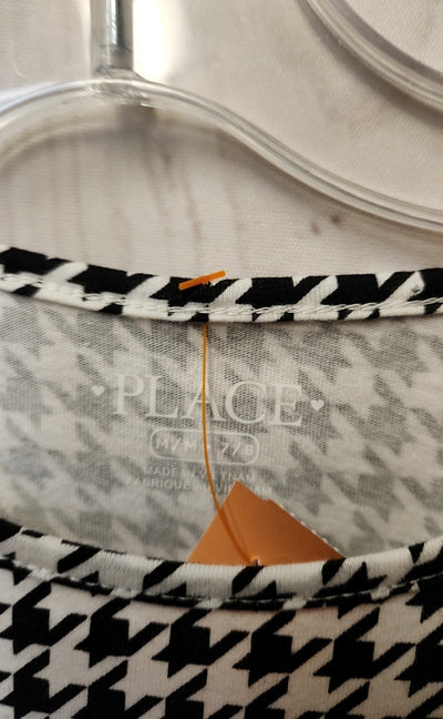 NWT Place Girl's Size 7/8 White & Black Dress