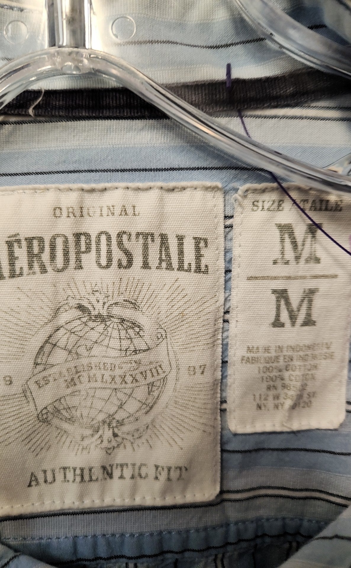 Aeropostale Men's Size M Blue Shirt