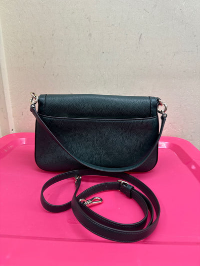 Kate Spade Hudson Medium Convertible Flap Green Leather Purse Bag