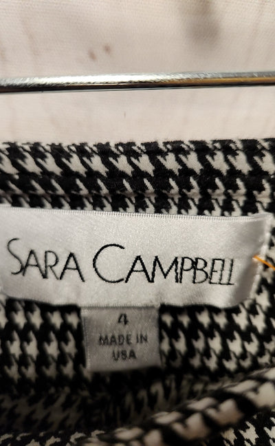 Sara Campbell Women's Size 4 Black & White Pants