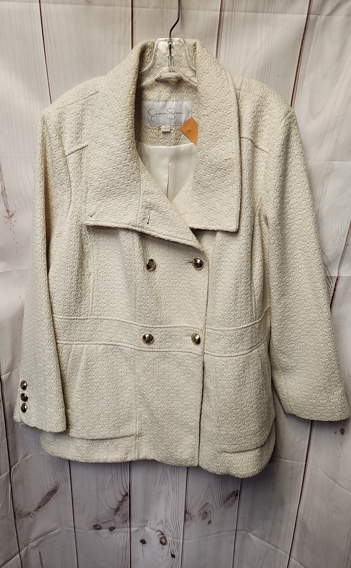 Jessica Simpson Women's Size 2X White Jacket